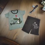 Kids T shirt & Pant Set (Green Crocodile) - Image 2