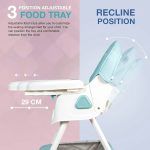 4 in 1 Multifunctional High And Feeding Chair with Dining Tray & Wheels (Model H601) Yellow Colour - Image 4