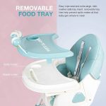4 in 1 Multifunctional High And Feeding Chair with Dining Tray & Wheels (Model H601) Yellow Colour - Image 5